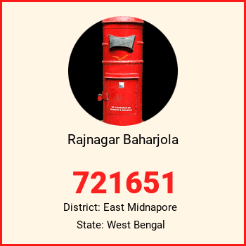 Rajnagar Baharjola pin code, district East Midnapore in West Bengal