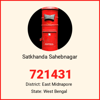 Satkhanda Sahebnagar pin code, district East Midnapore in West Bengal