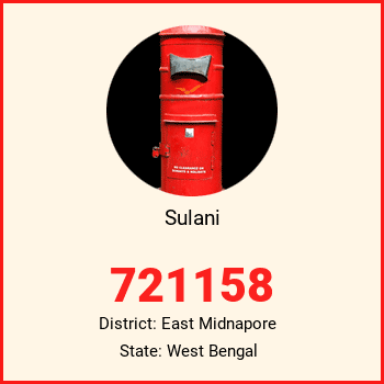 Sulani pin code, district East Midnapore in West Bengal