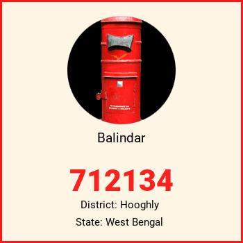 Balindar pin code, district Hooghly in West Bengal