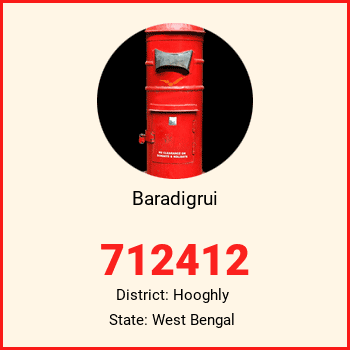 Baradigrui pin code, district Hooghly in West Bengal