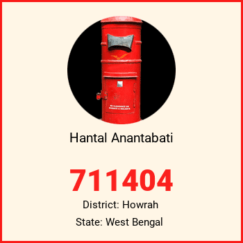 Hantal Anantabati pin code, district Howrah in West Bengal