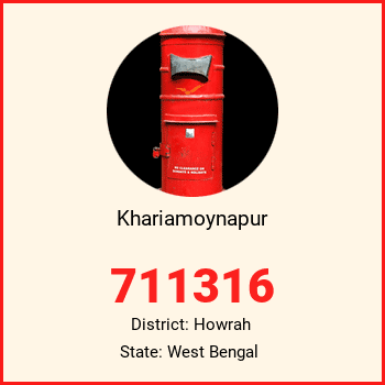 Khariamoynapur pin code, district Howrah in West Bengal