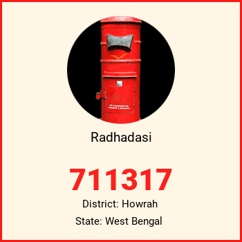 Radhadasi pin code, district Howrah in West Bengal