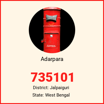 Adarpara pin code, district Jalpaiguri in West Bengal
