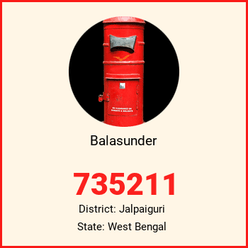 Balasunder pin code, district Jalpaiguri in West Bengal