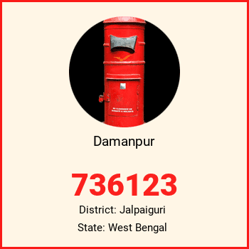 Damanpur pin code, district Jalpaiguri in West Bengal