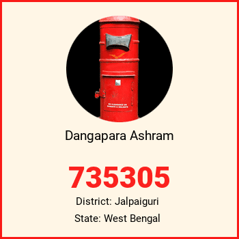 Dangapara Ashram pin code, district Jalpaiguri in West Bengal