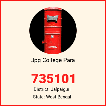 Jpg College Para pin code, district Jalpaiguri in West Bengal