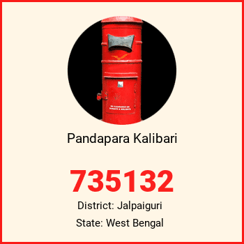 Pandapara Kalibari pin code, district Jalpaiguri in West Bengal