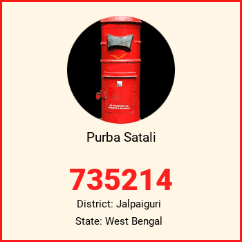 Purba Satali pin code, district Jalpaiguri in West Bengal