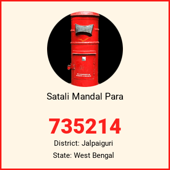 Satali Mandal Para pin code, district Jalpaiguri in West Bengal