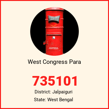 West Congress Para pin code, district Jalpaiguri in West Bengal