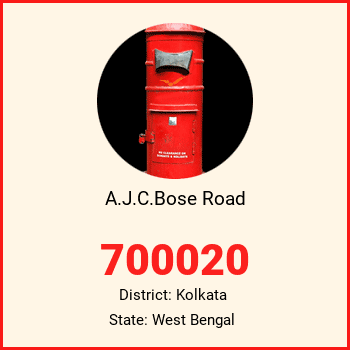 A.J.C.Bose Road pin code, district Kolkata in West Bengal