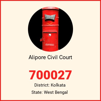 Alipore Civil Court pin code, district Kolkata in West Bengal