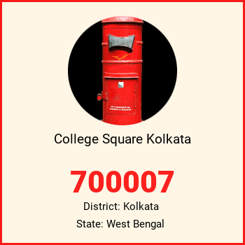 College Square Kolkata pin code, district Kolkata in West Bengal