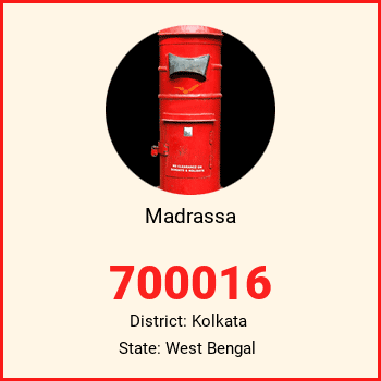 Madrassa pin code, district Kolkata in West Bengal