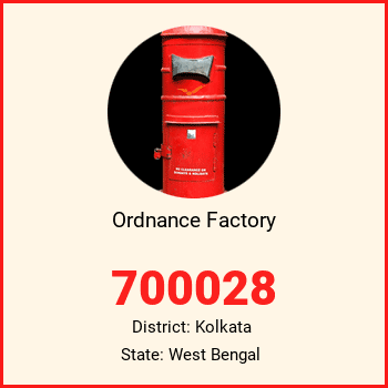 Ordnance Factory pin code, district Kolkata in West Bengal