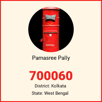 Parnasree Pally pin code, district Kolkata in West Bengal
