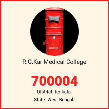 R.G.Kar Medical College pin code, district Kolkata in West Bengal