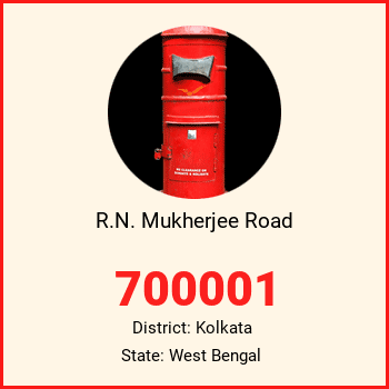R.N. Mukherjee Road pin code, district Kolkata in West Bengal