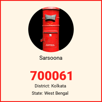 Sarsoona pin code, district Kolkata in West Bengal