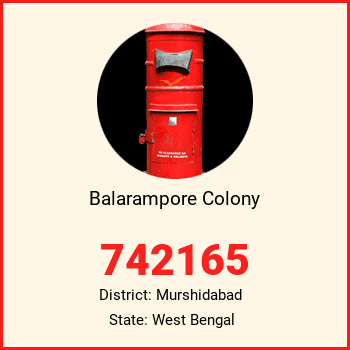 Balarampore Colony pin code, district Murshidabad in West Bengal