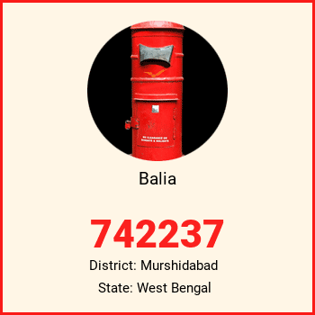 Balia pin code, district Murshidabad in West Bengal