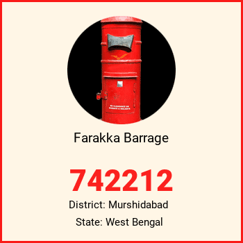 Farakka Barrage pin code, district Murshidabad in West Bengal