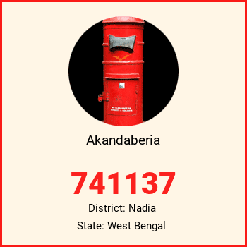 Akandaberia pin code, district Nadia in West Bengal