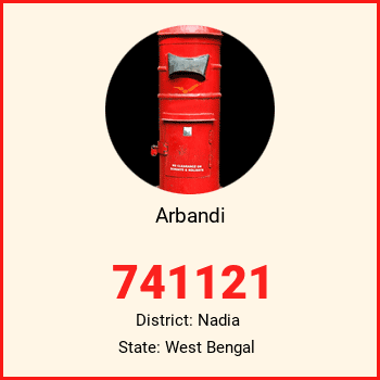 Arbandi pin code, district Nadia in West Bengal