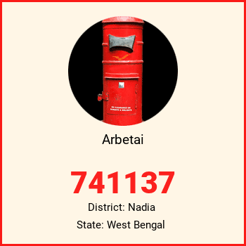 Arbetai pin code, district Nadia in West Bengal