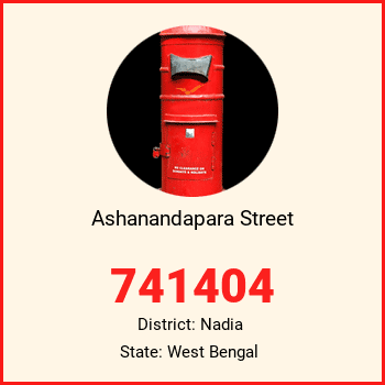Ashanandapara Street pin code, district Nadia in West Bengal