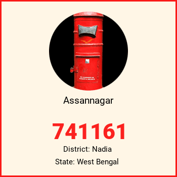 Assannagar pin code, district Nadia in West Bengal