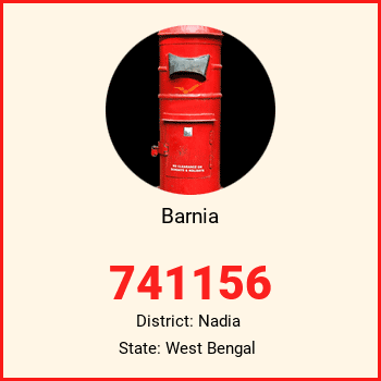 Barnia pin code, district Nadia in West Bengal