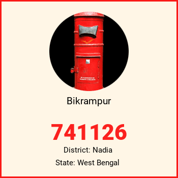 Bikrampur pin code, district Nadia in West Bengal