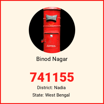 Binod Nagar pin code, district Nadia in West Bengal