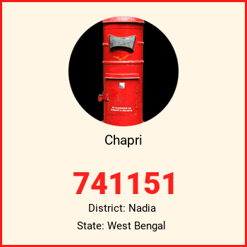 Chapri pin code, district Nadia in West Bengal