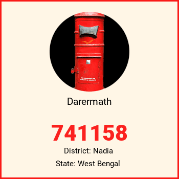 Darermath pin code, district Nadia in West Bengal