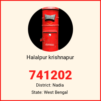 Halalpur krishnapur pin code, district Nadia in West Bengal