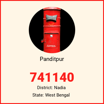 Panditpur pin code, district Nadia in West Bengal
