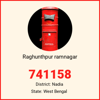 Raghunthpur ramnagar pin code, district Nadia in West Bengal