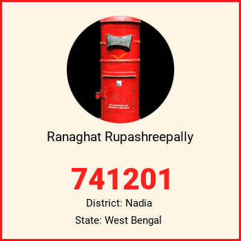 Ranaghat Rupashreepally pin code, district Nadia in West Bengal