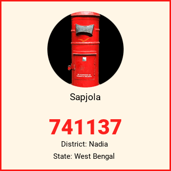 Sapjola pin code, district Nadia in West Bengal