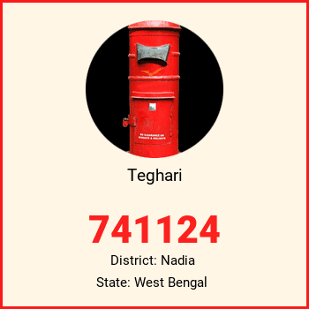 Teghari pin code, district Nadia in West Bengal