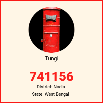Tungi pin code, district Nadia in West Bengal