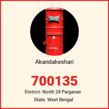 Akandakeshari pin code, district North 24 Parganas in West Bengal
