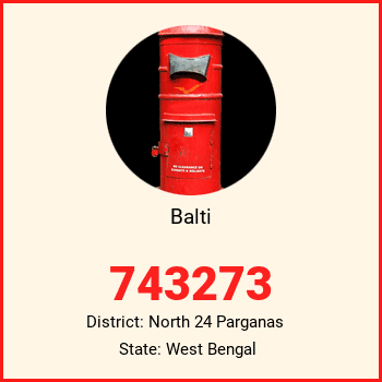 Balti pin code, district North 24 Parganas in West Bengal