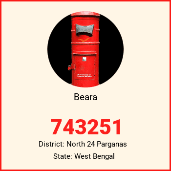 Beara pin code, district North 24 Parganas in West Bengal