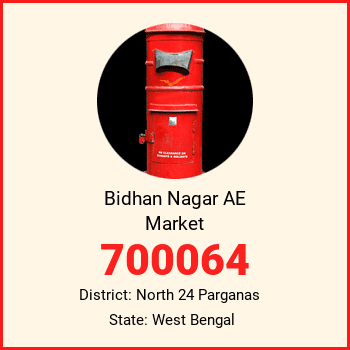 Bidhan Nagar AE Market pin code, district North 24 Parganas in West Bengal